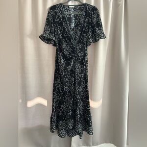 Max Studio Black and White Floral Maxi Dress